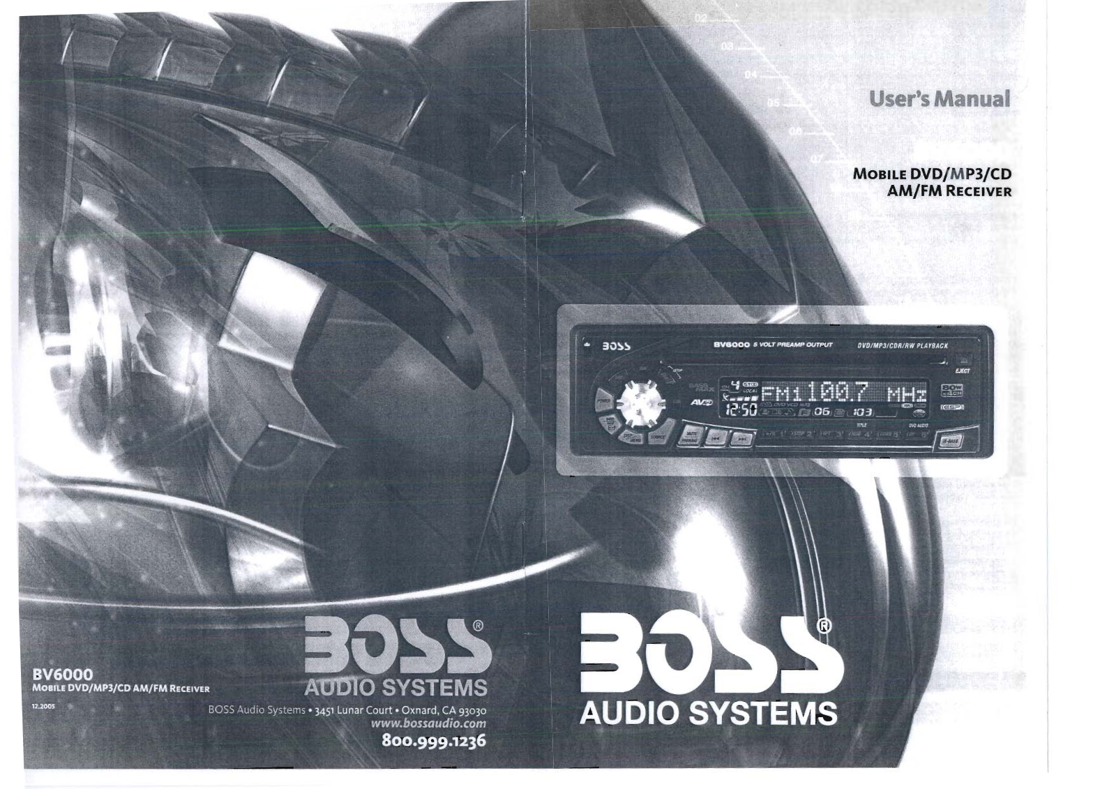 Boss Audio BV6000 User Manual