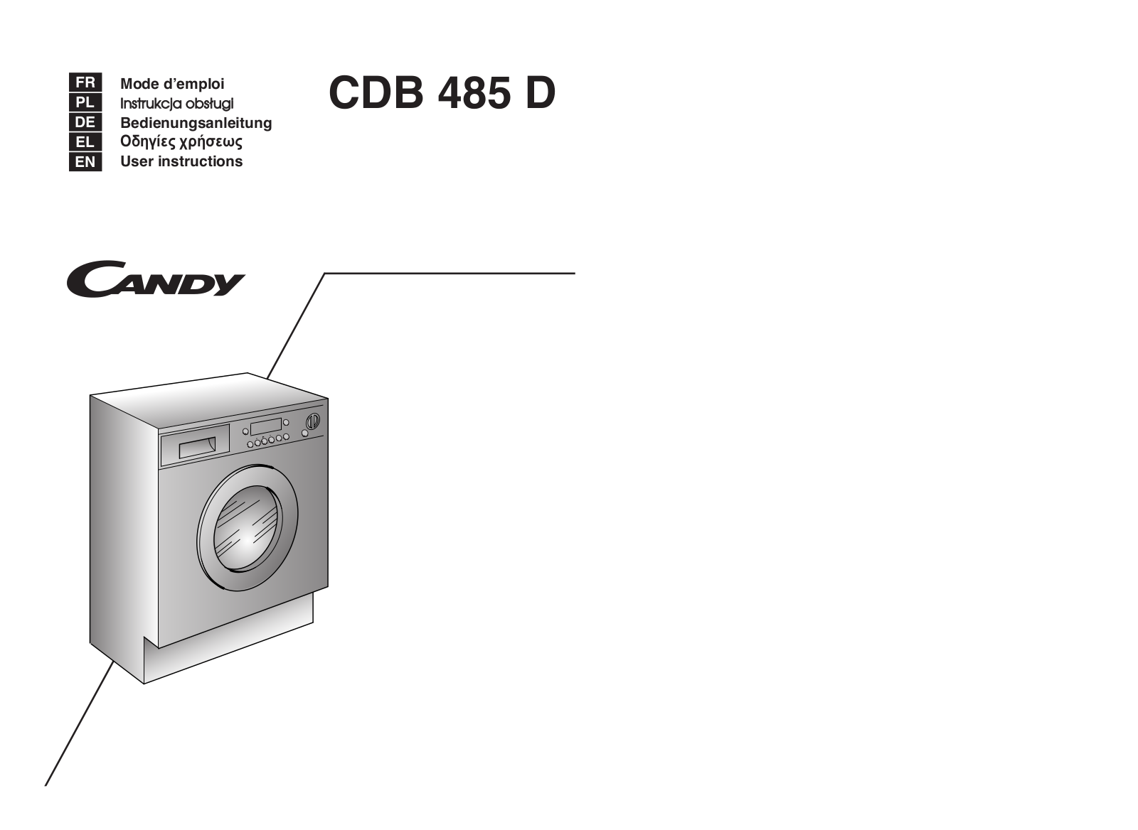 Candy CDB 485 D User Manual