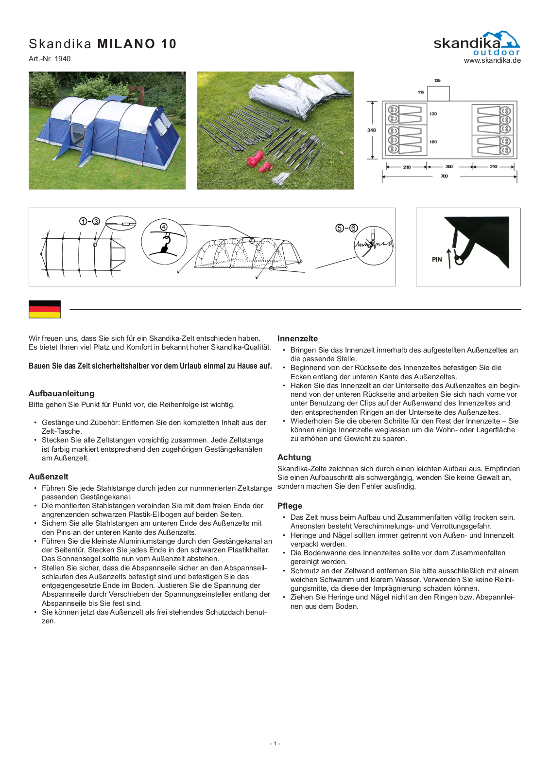 Skandika Milano 10 User Manual