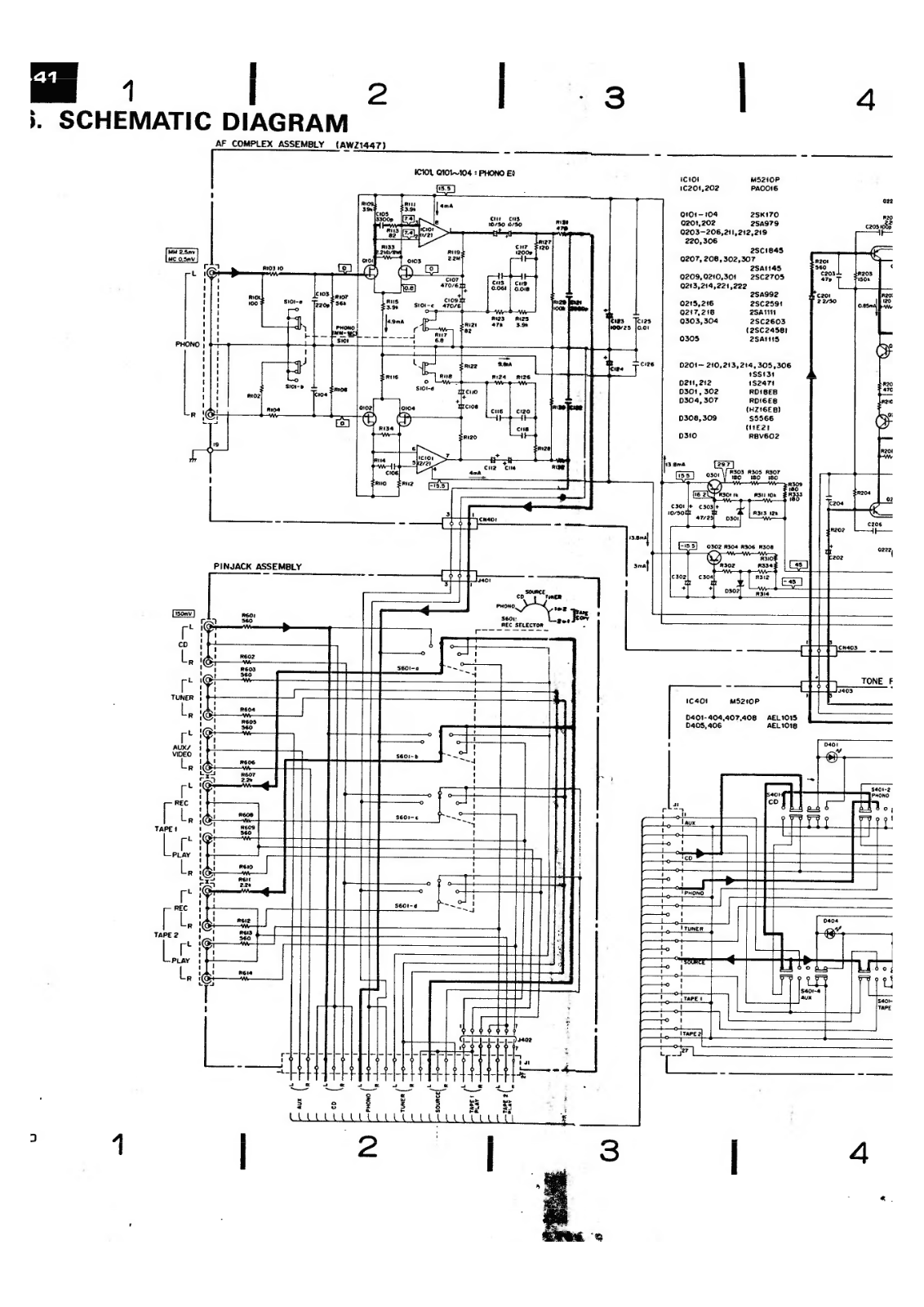 Pioneer A-441 Schematic