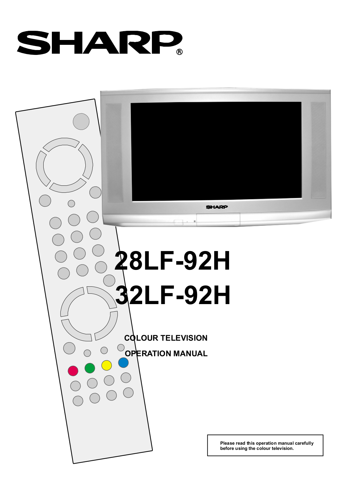 Sharp 28LF-92H User Manual