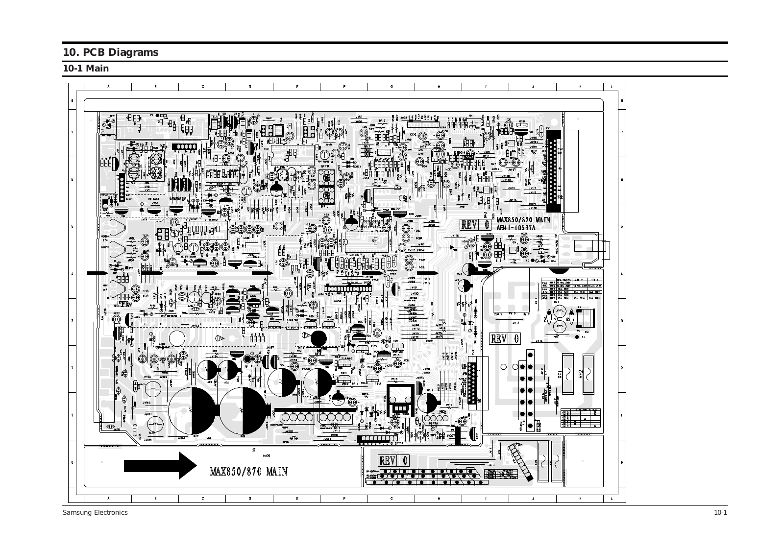 SAMSUNG max870, max878 Printed Circuit Board Diagram