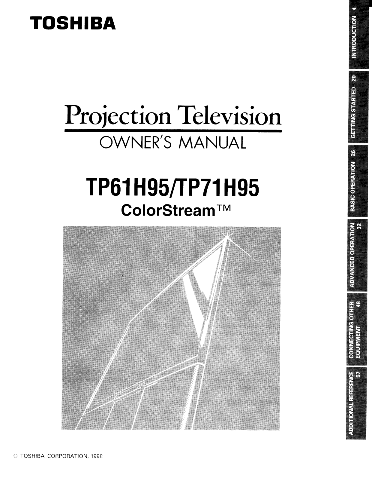 Toshiba ColorStream TP61H95, TP71H95, ColorStream P71H95 Owner's Manual