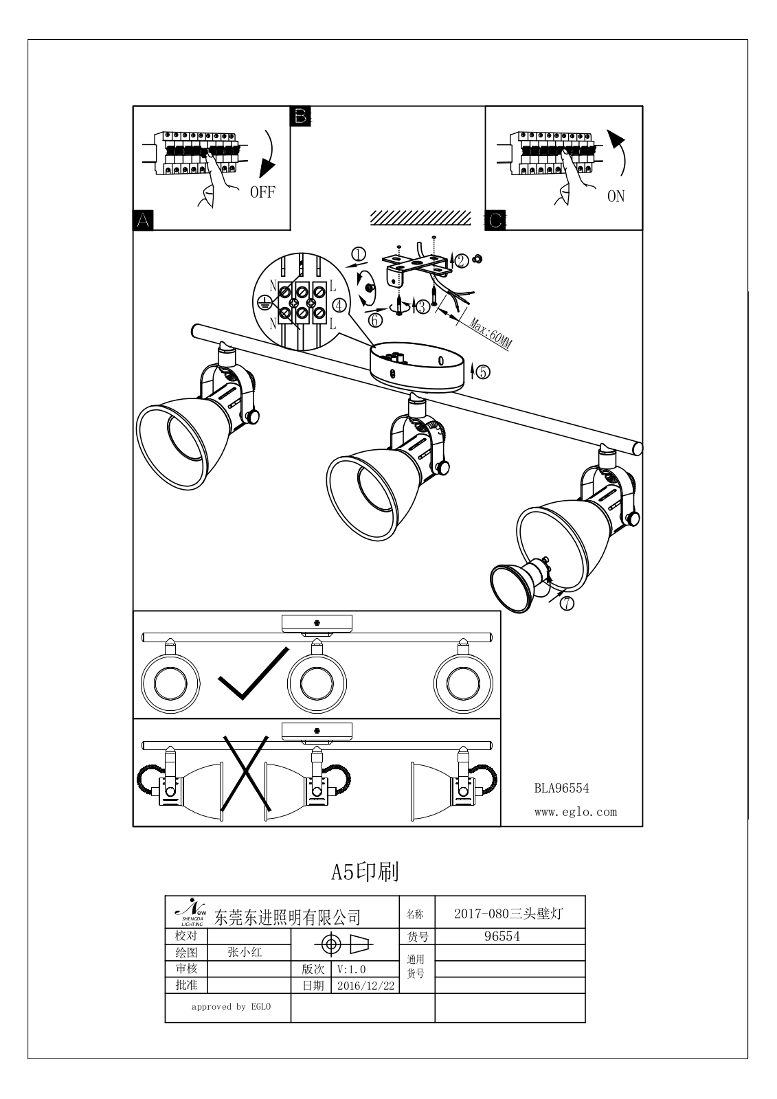 Eglo 96554 User manual