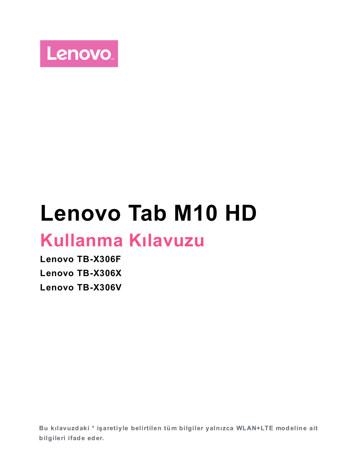 Lenovo Tab M10 HD User Guide