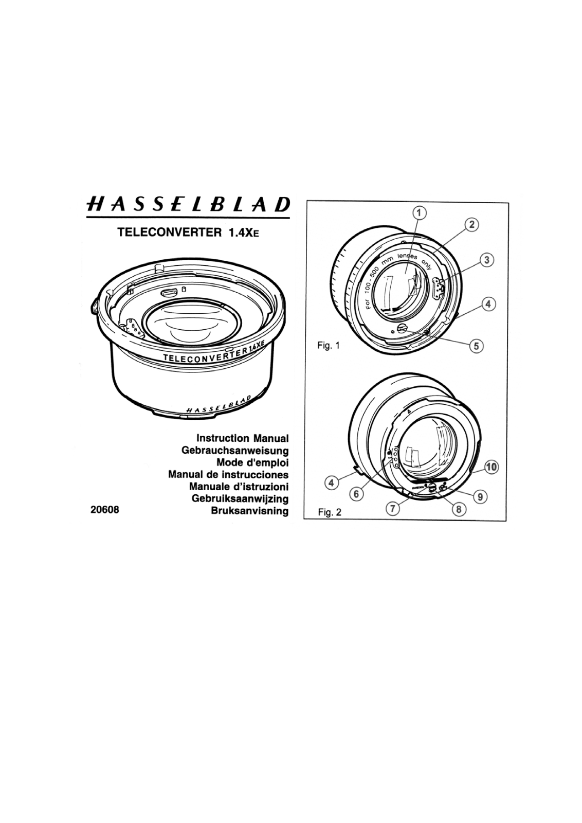 Hasselblad TELECONVERTER 1.4XE User Manual