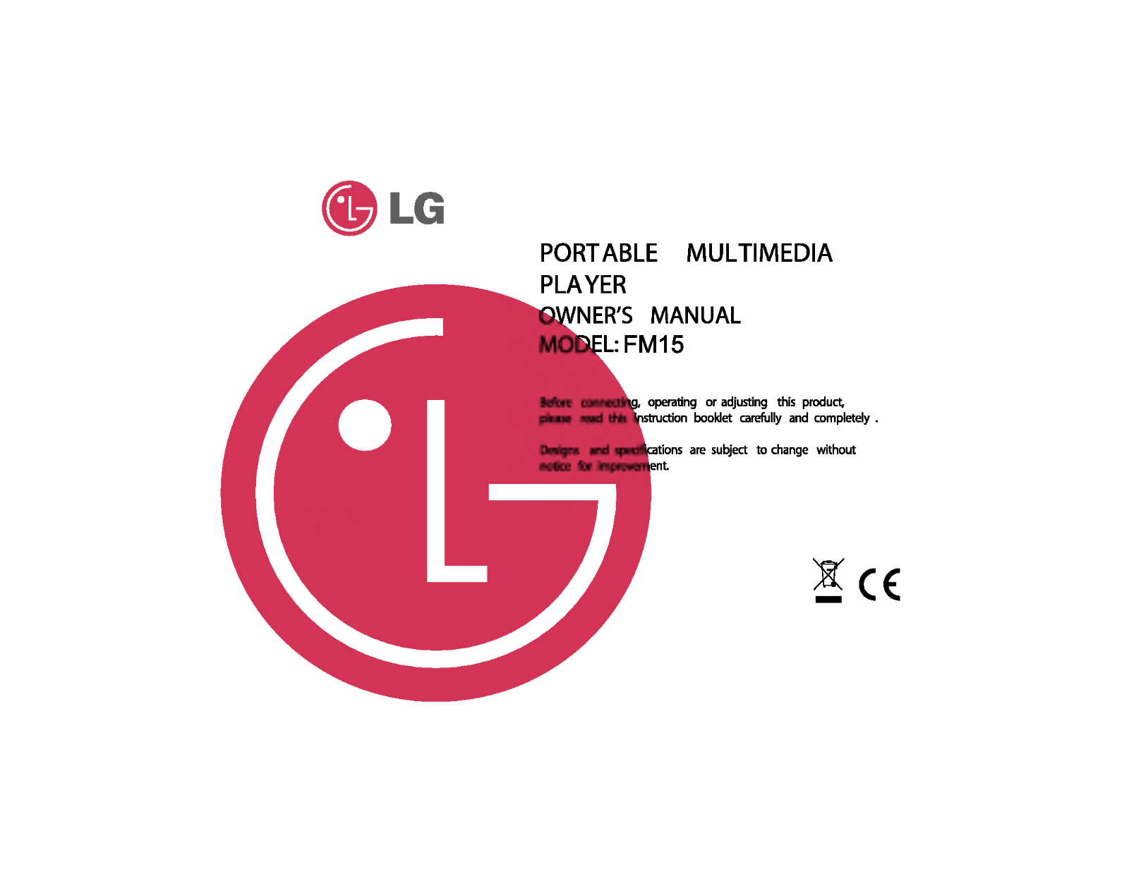 LG MF-FM15E1W User manual