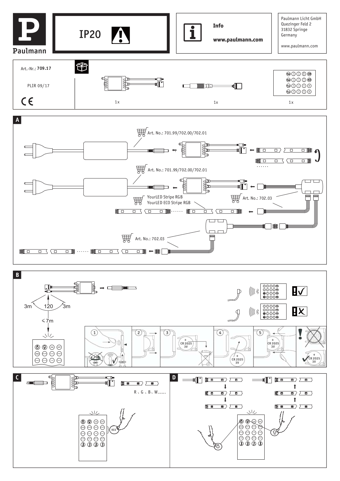 Paulmann 709.17 operation manual