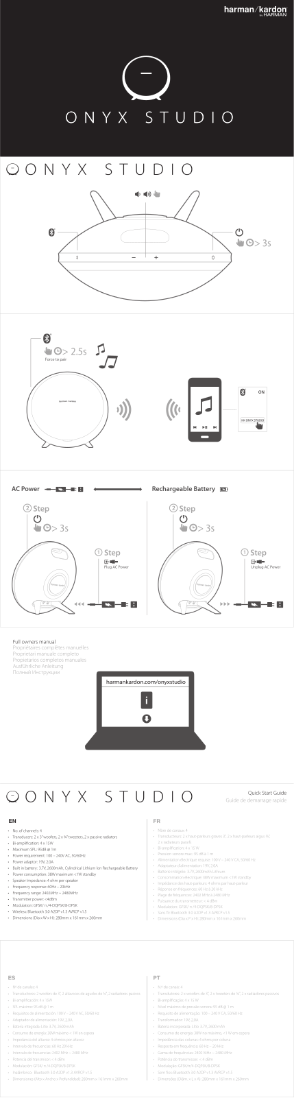 Harman ONYXST User Manual