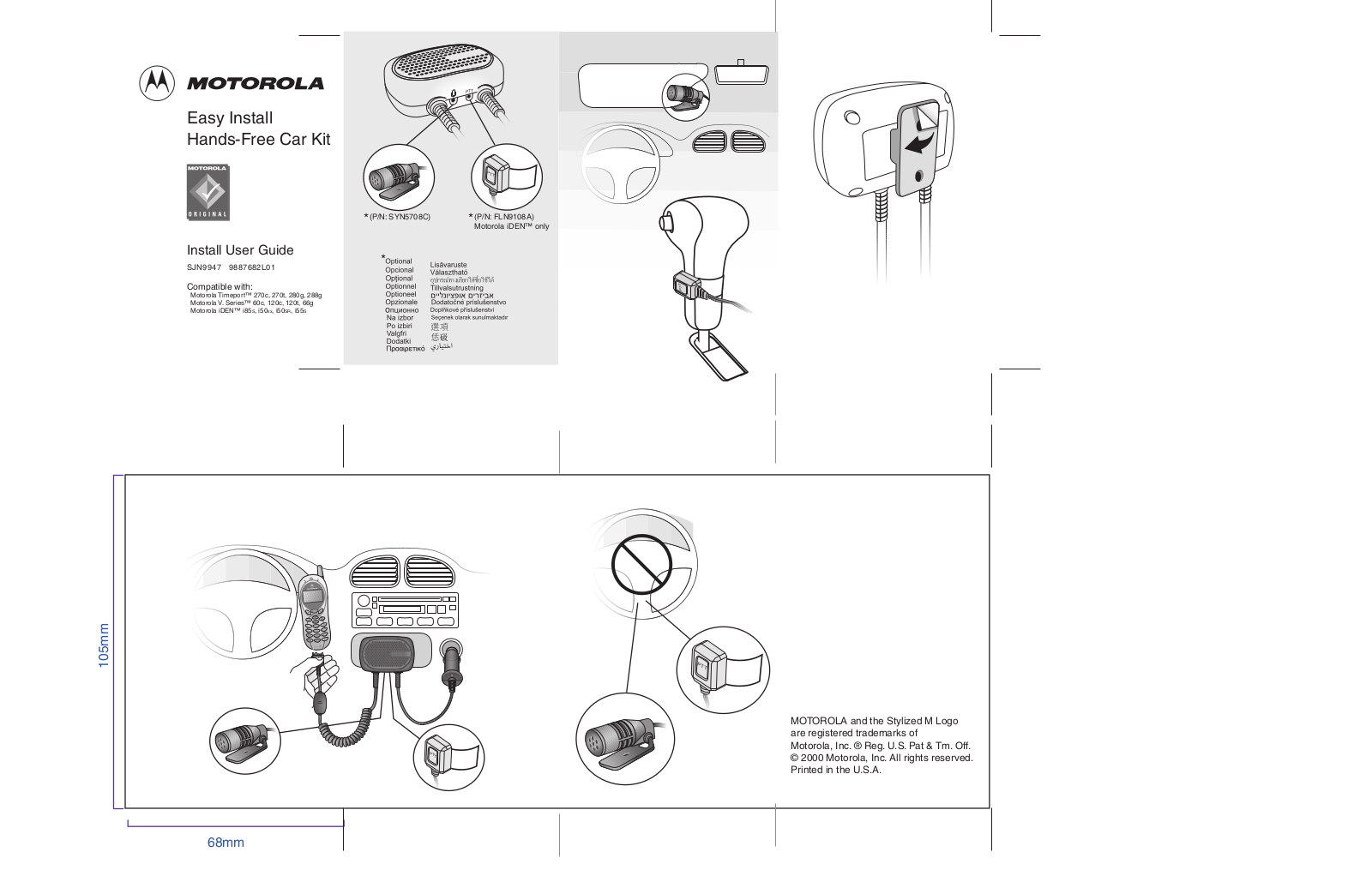 Motorola SJN9947 INSTALL GUIDE