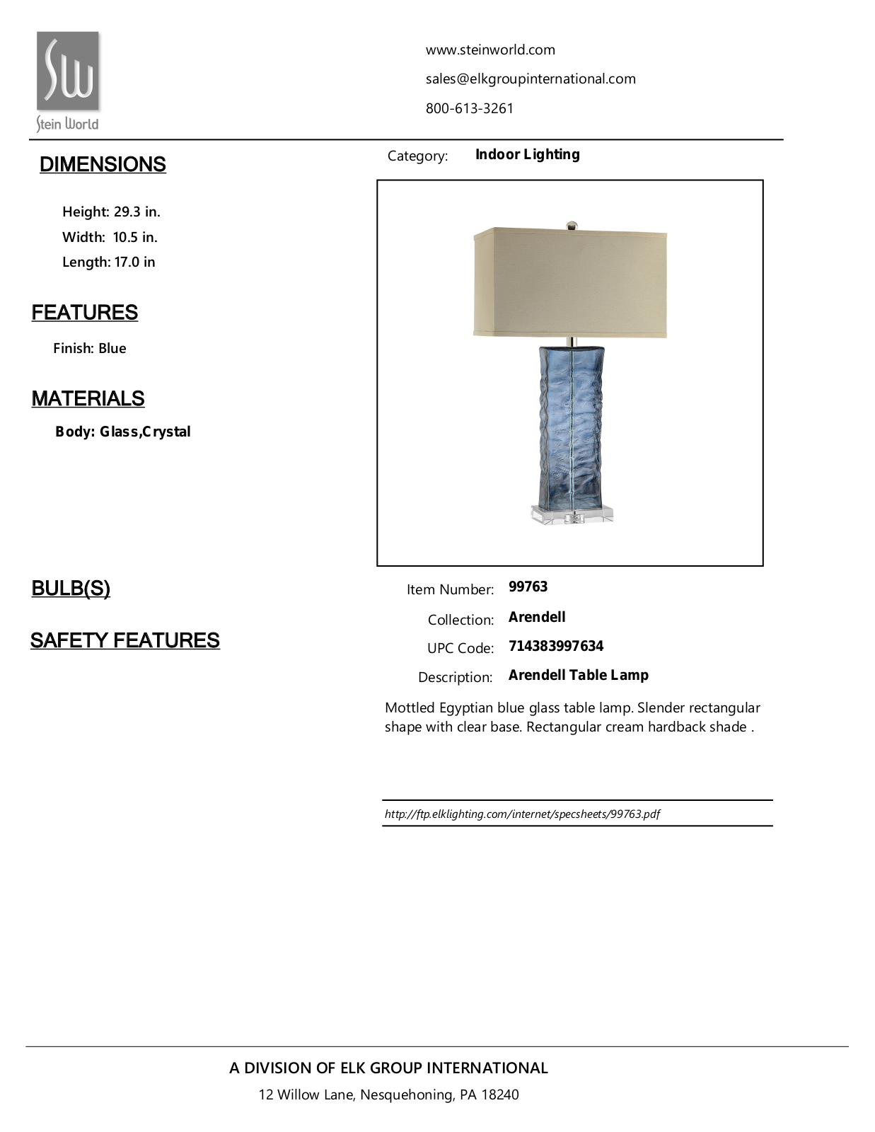 Stein World 99763 Specifications - ManualMachine.com