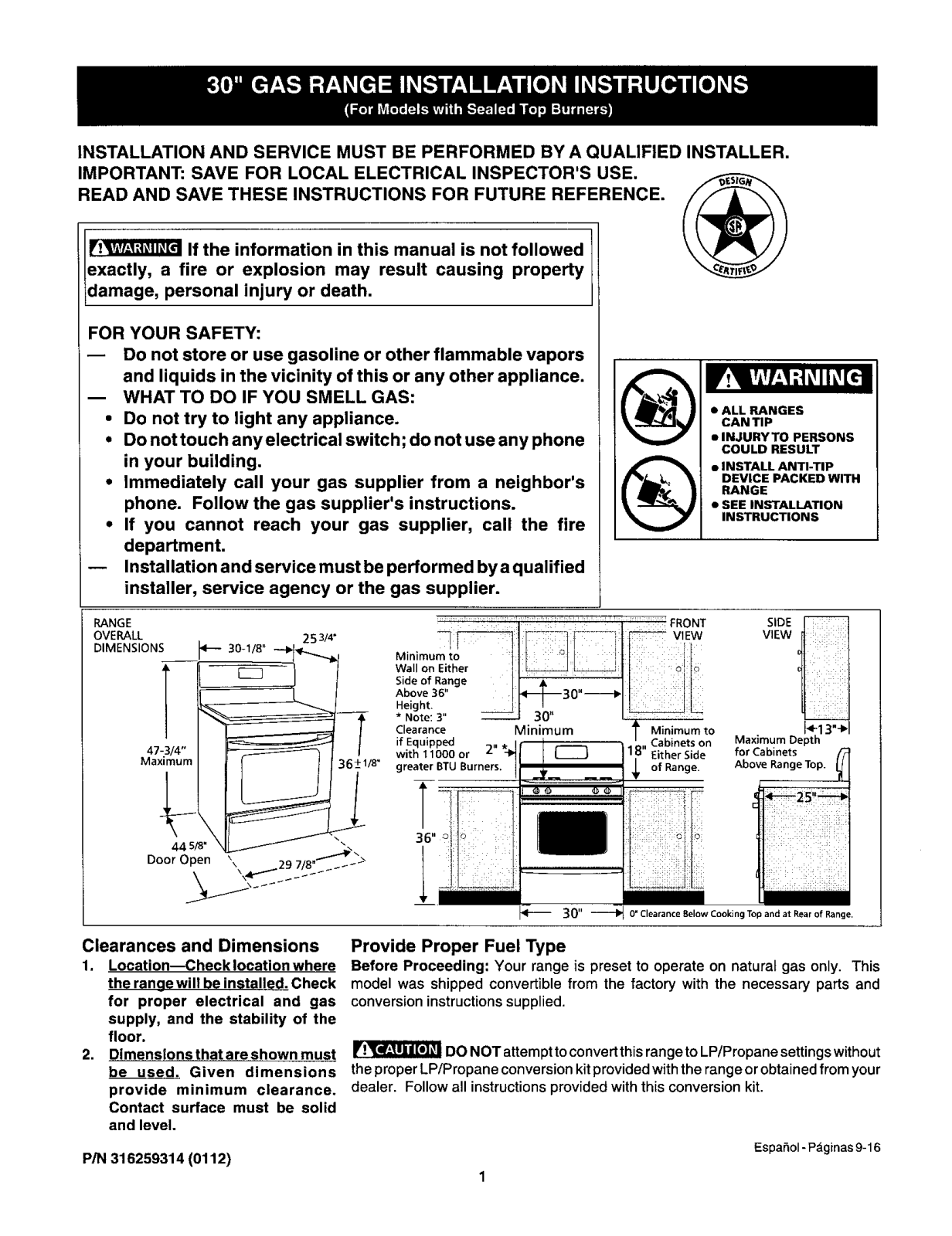 Kenmore 79075602104, 79075604100, 79075604102, 79075604104, 79075609100 Installation Guide - ManualMachine.com