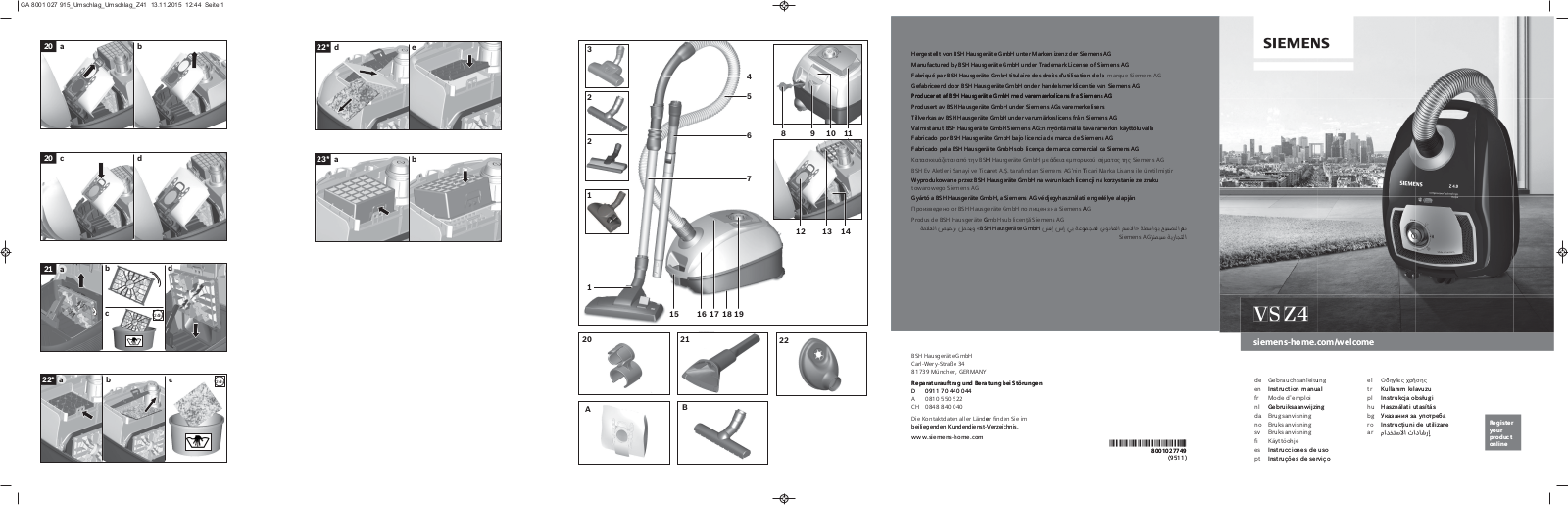 Siemens VSZ4G340 User Manual