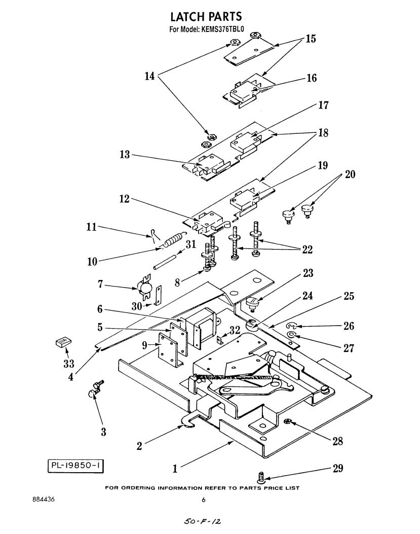 KitchenAid KEMS376TWH0 Parts List