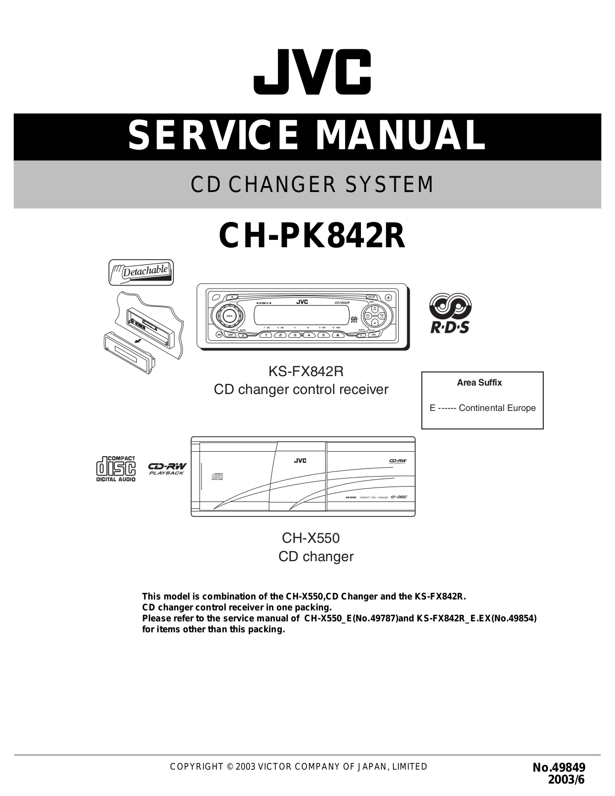 JVC CH-PK842R Service Manual