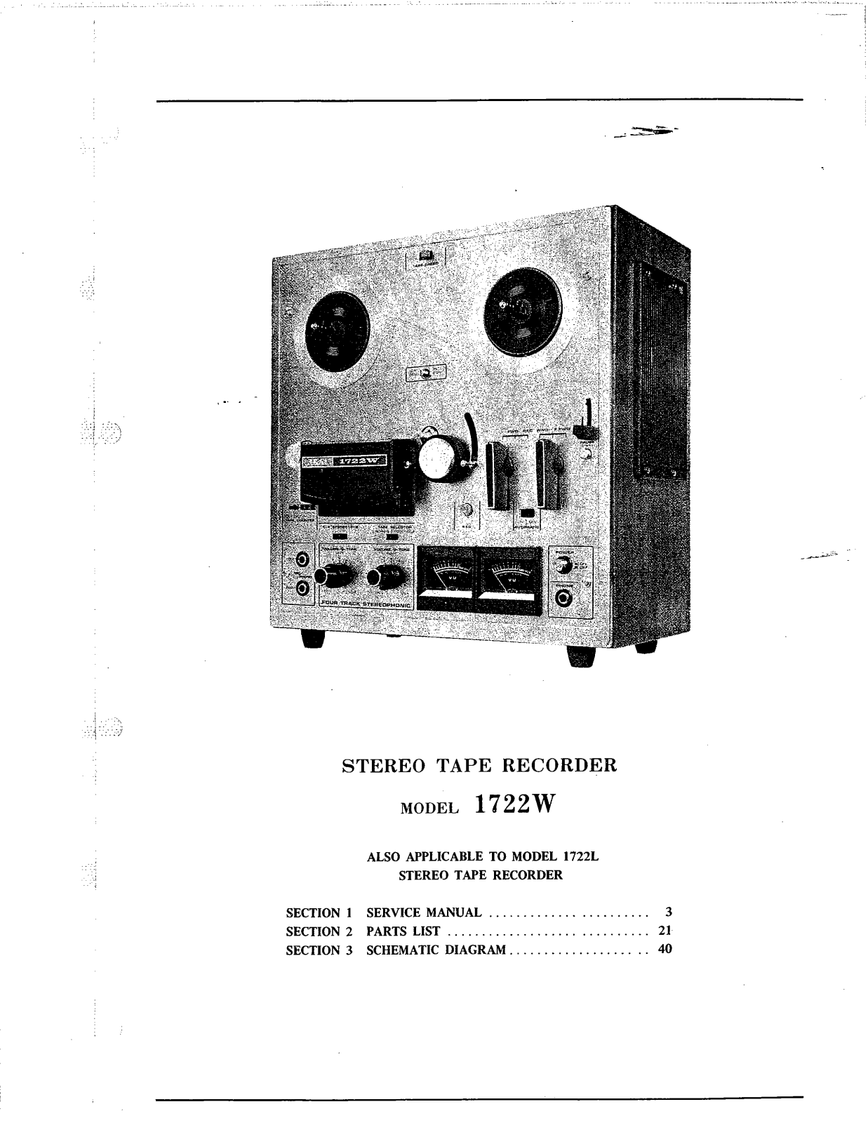 Akai 1722-W Service manual