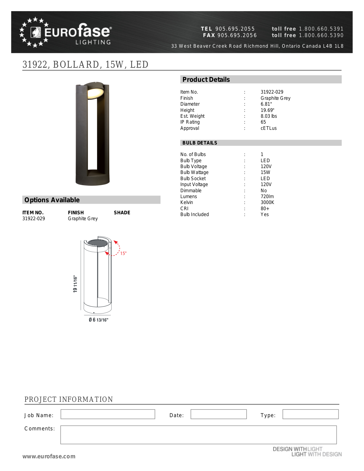 Eurofase XEO4478 Specifications - ManualMachine.com