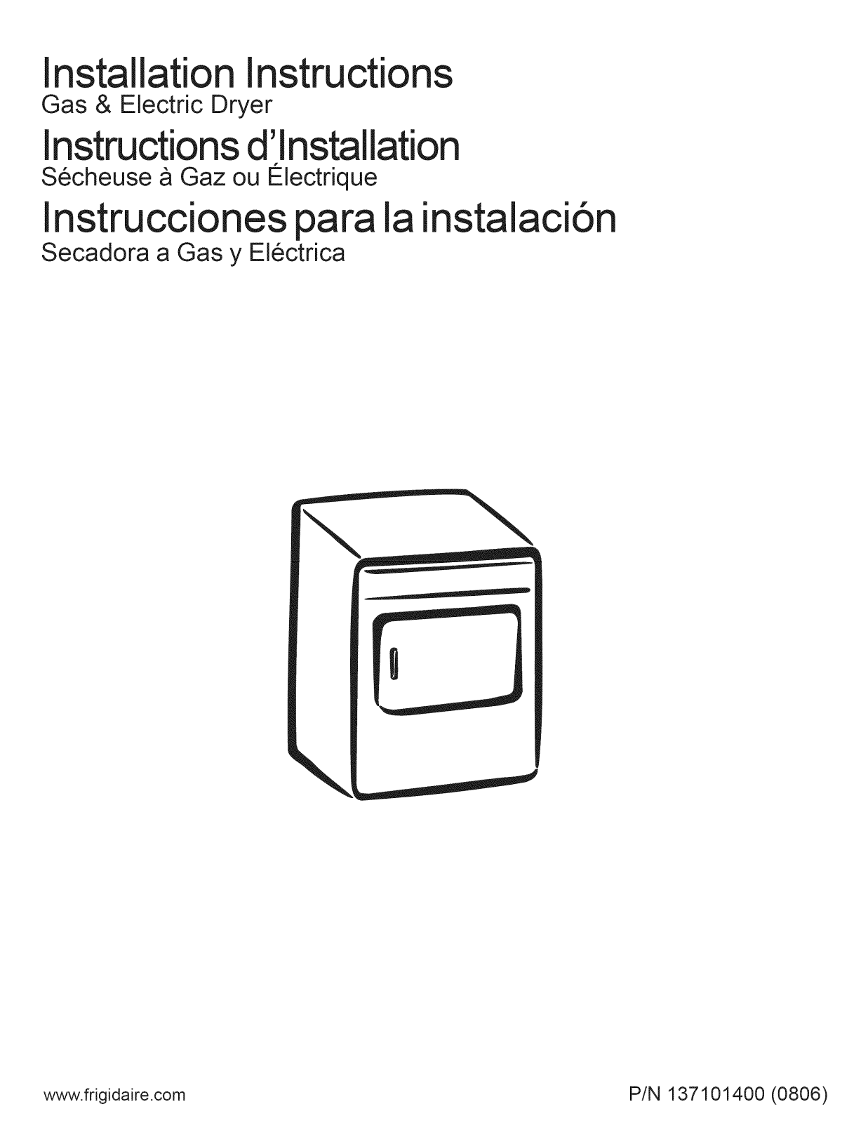Frigidaire FGQ1442ES2, FGQ1442ES3, FGQ1442FE2, FGQ1452HE0, FGQ1452HE1 Installation Guide - ManualMachine.com