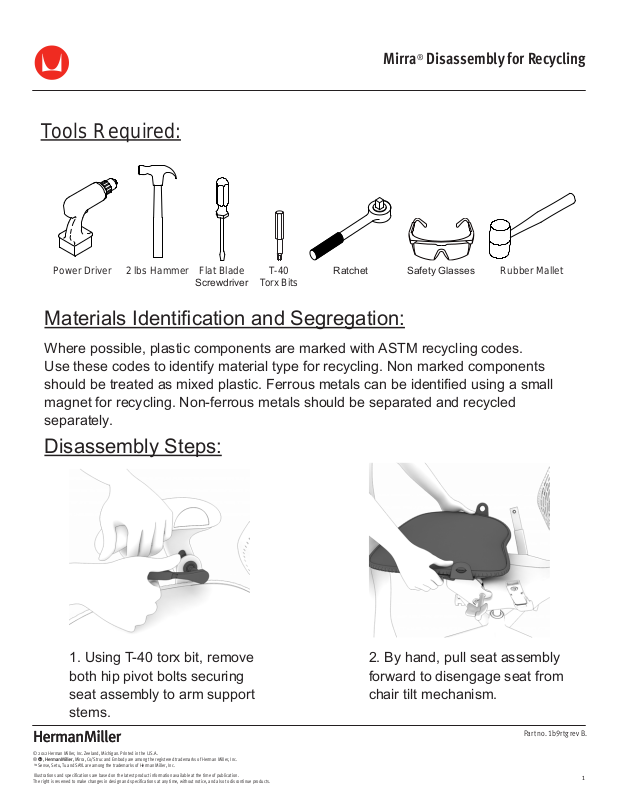 Herman miller mirra discount manual