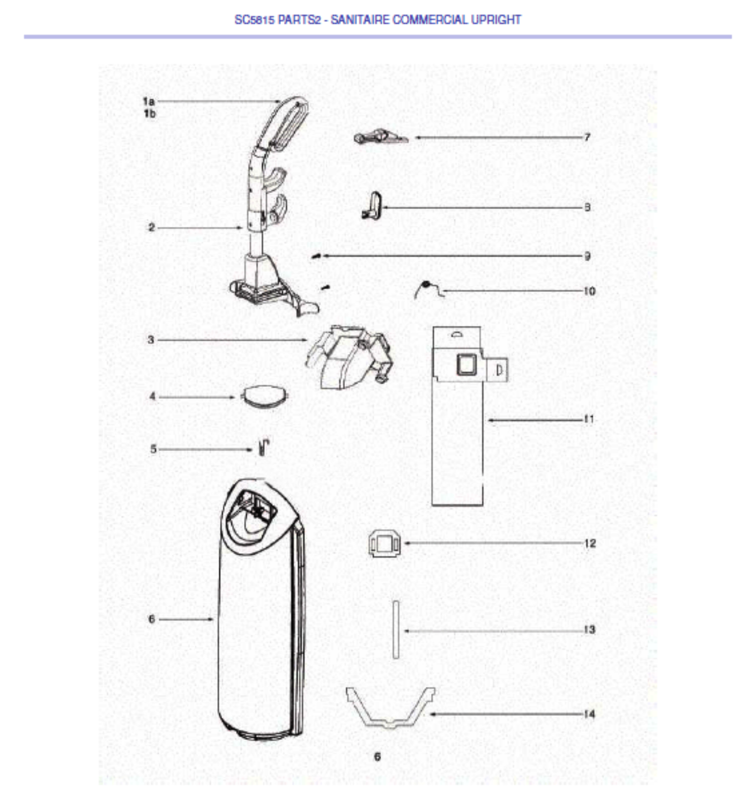 Sanitaire Sc5815a Owner's Manual