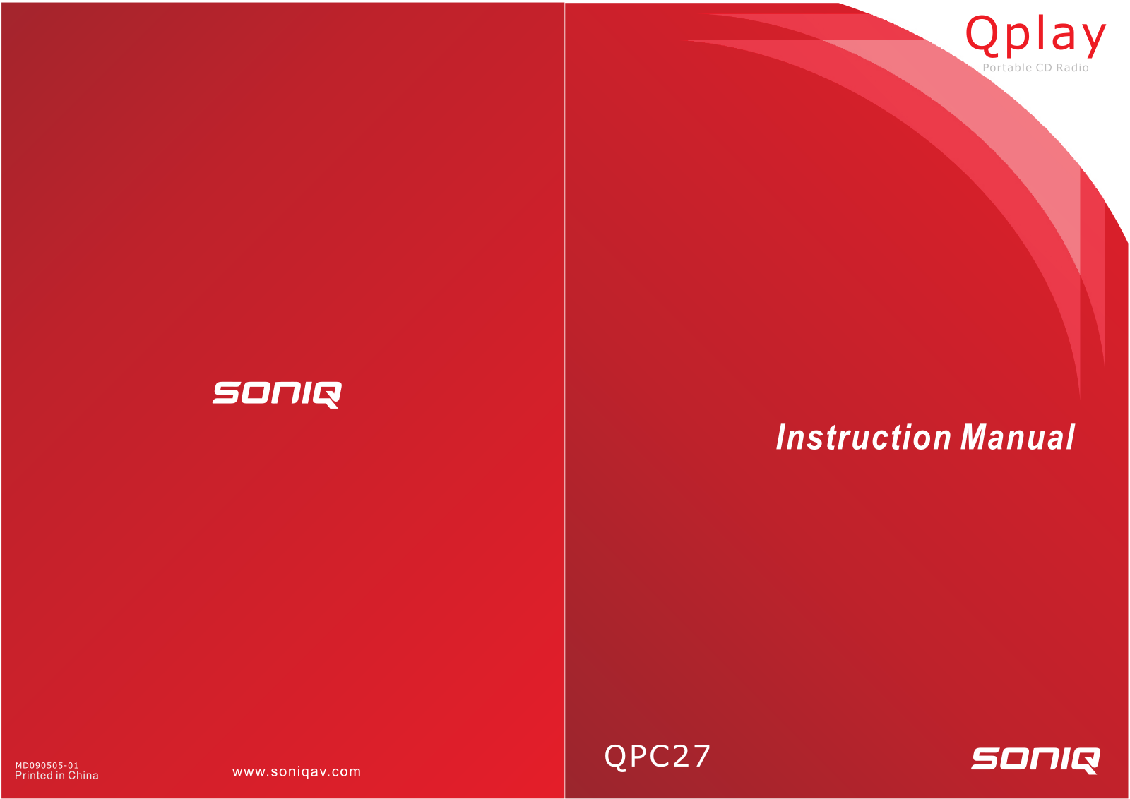 SONIQ QPC27 Instruction Manual