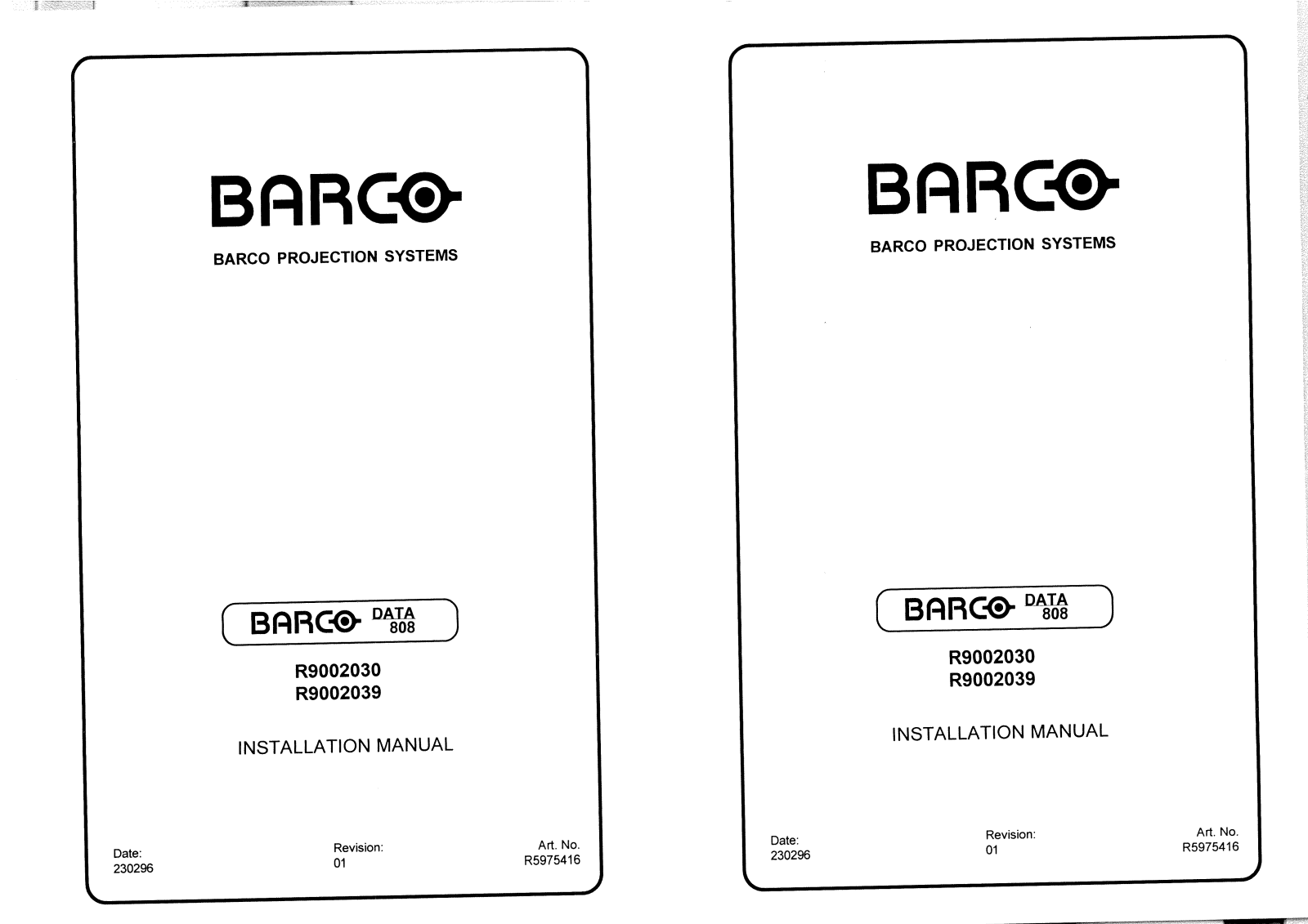 Barco Data 808 User manual - ManualMachine.com