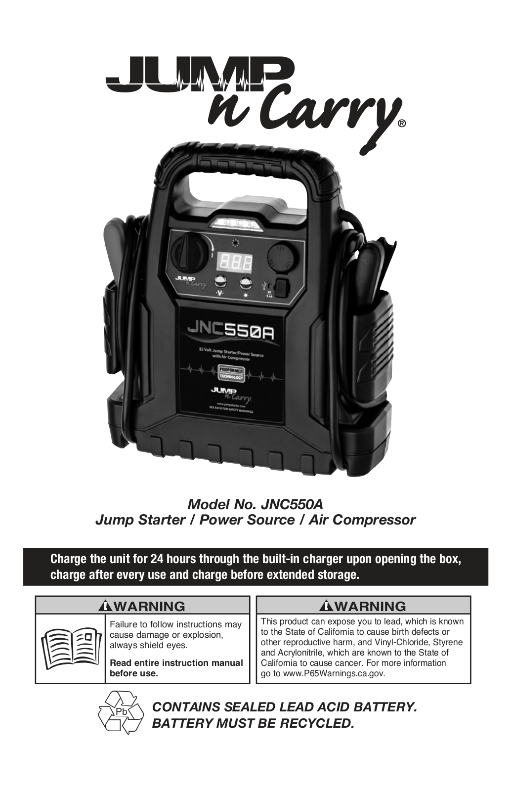 Jump JNC550A User Manual