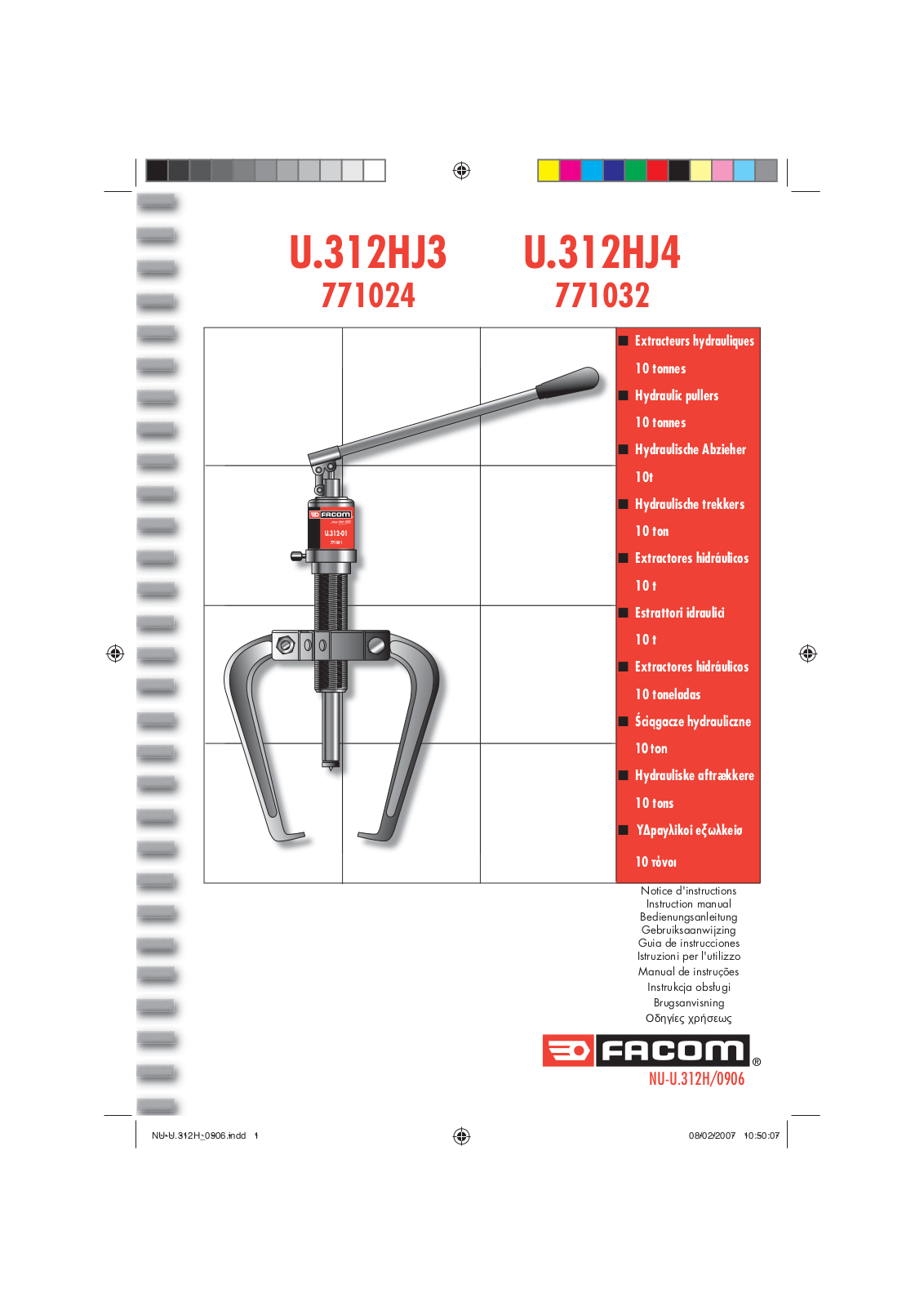 Facom U.312HJ4, U.312HJ3 User guide