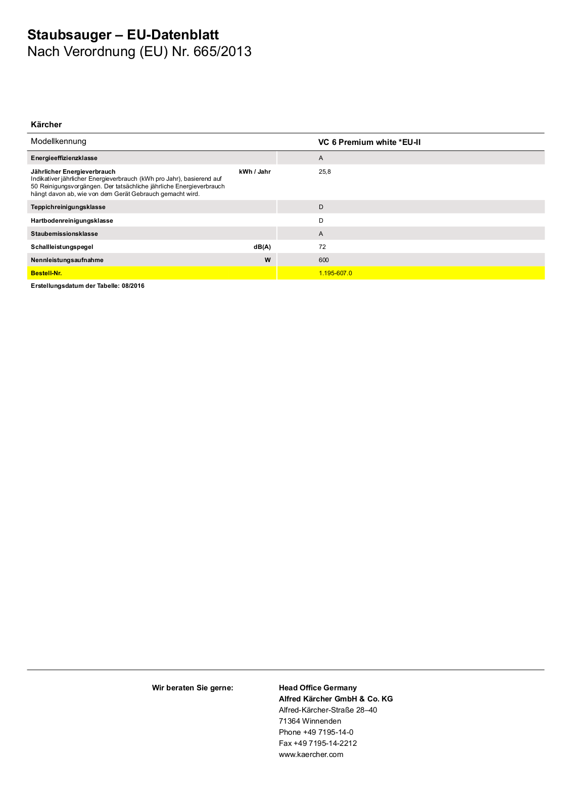 Kärcher VC6 Premium White EU-II User Manual