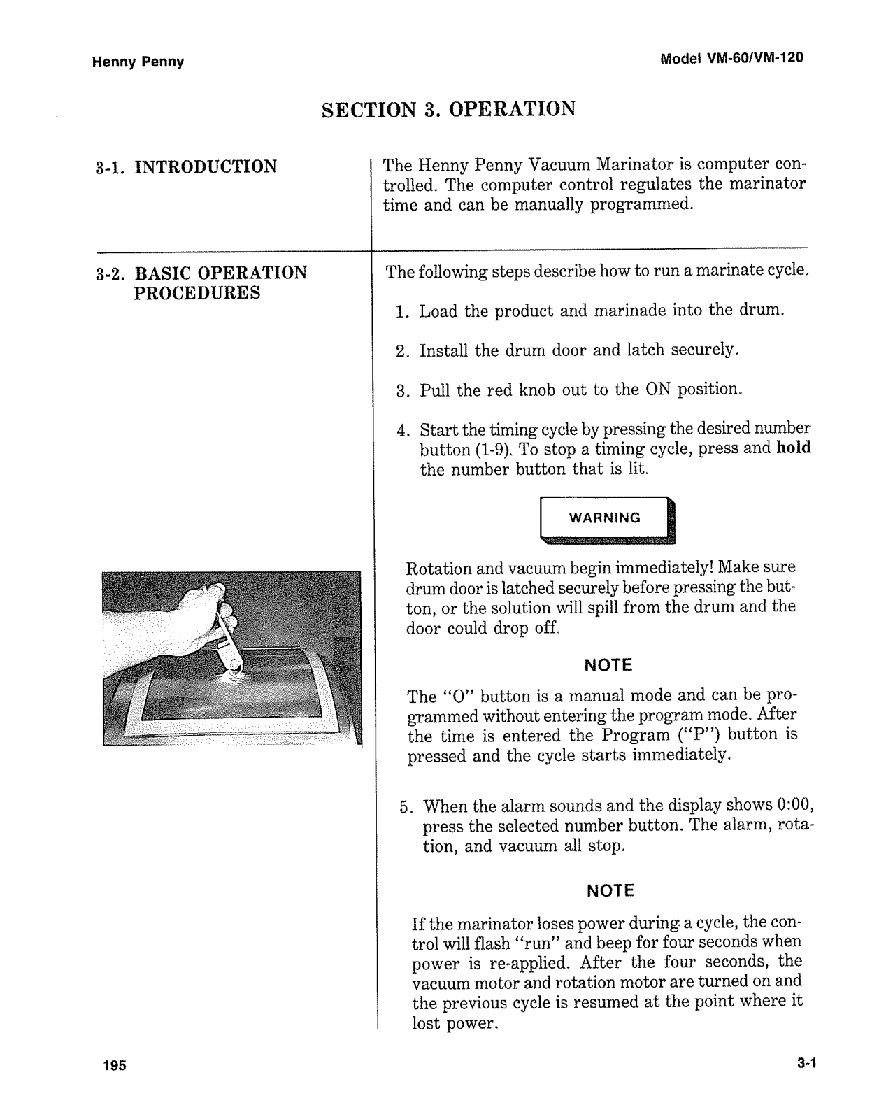 Henny Penny VM-60, VM-120 Operation Manual