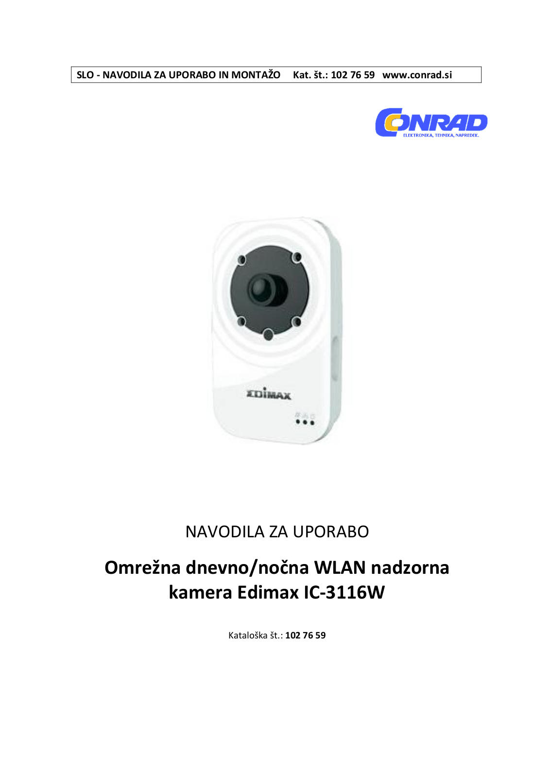 EDIMAX IC-3116W User manual