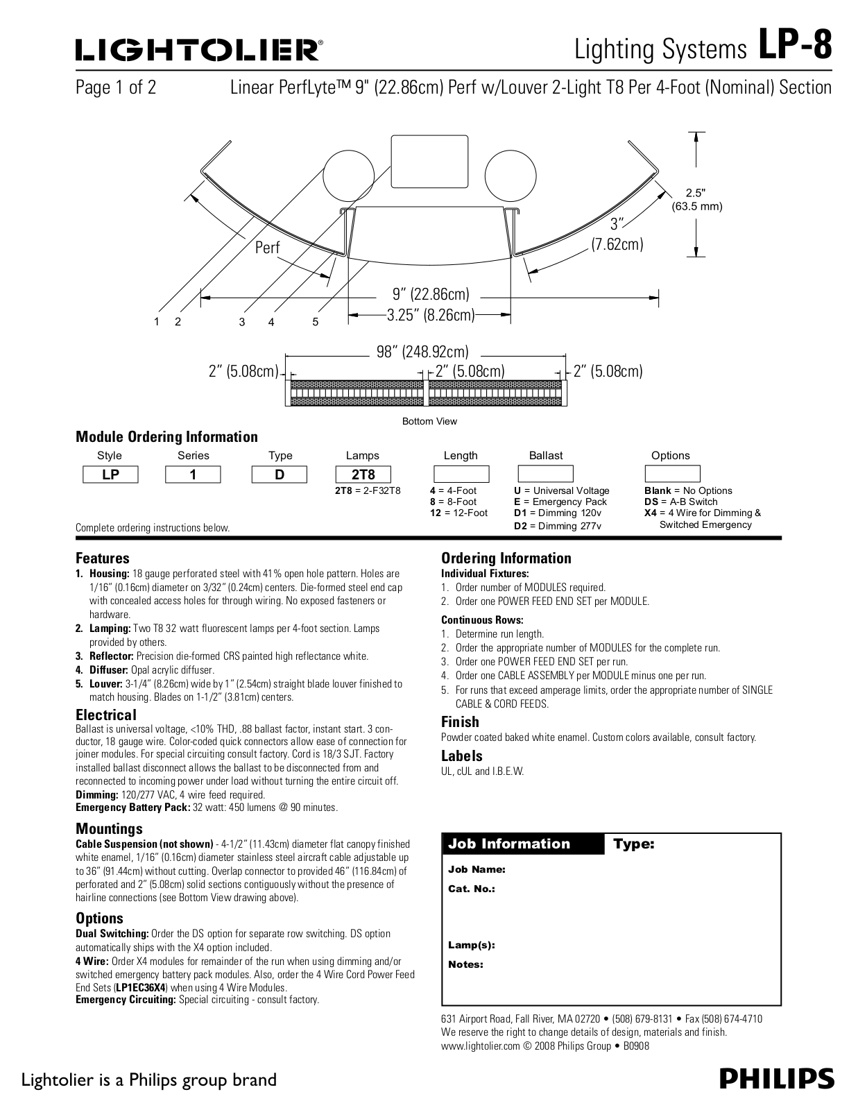 Lightolier LP-8 User Manual