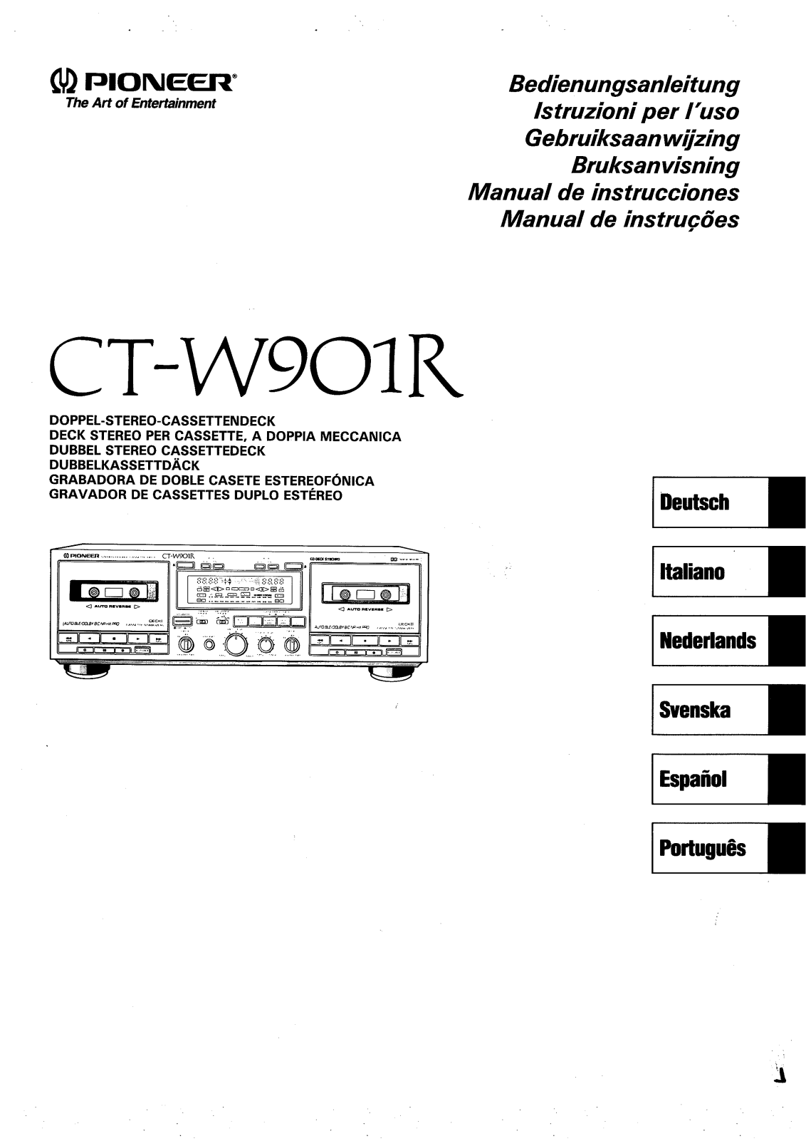 Pioneer CT-W901R User Manual