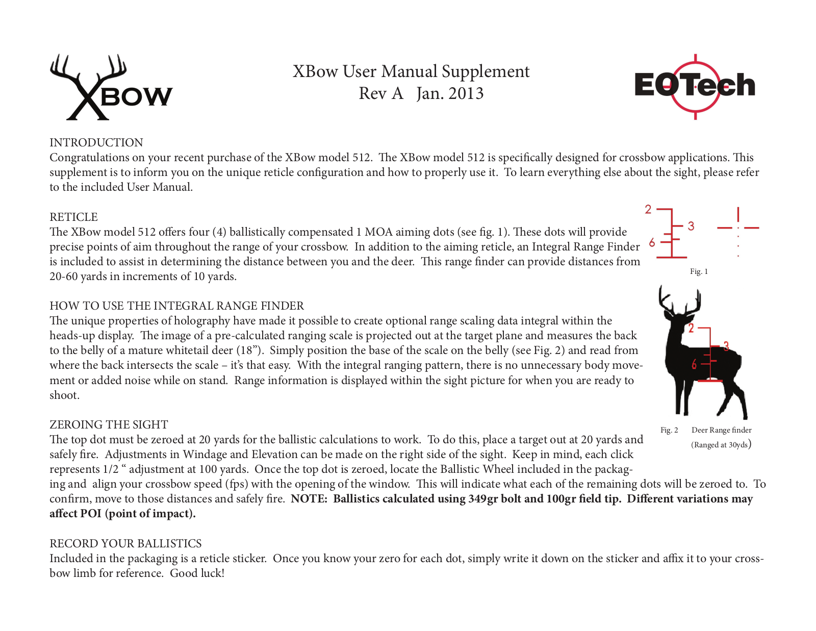 EOTech 512 XBOW User Manual