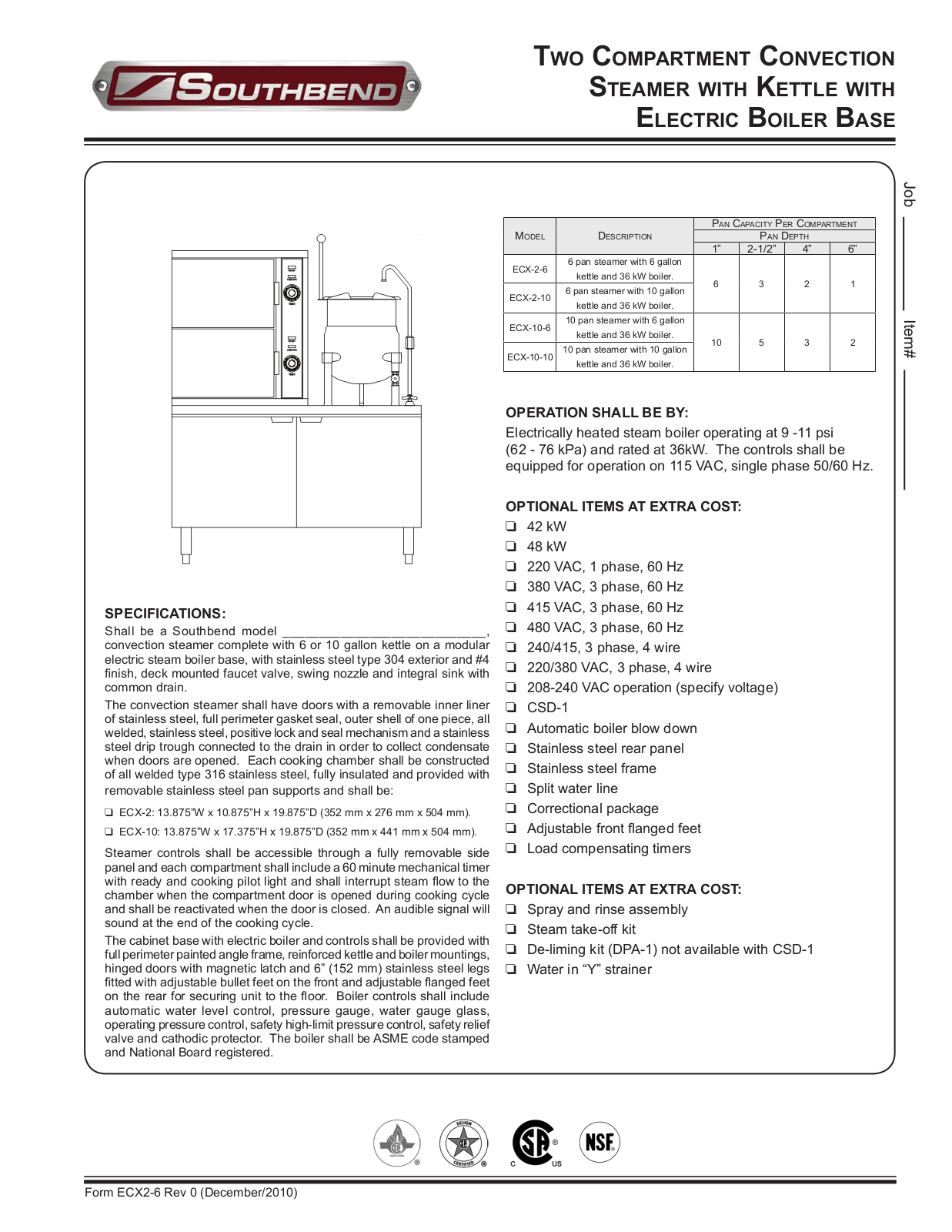 Southbend ECX-2-6 User Manual