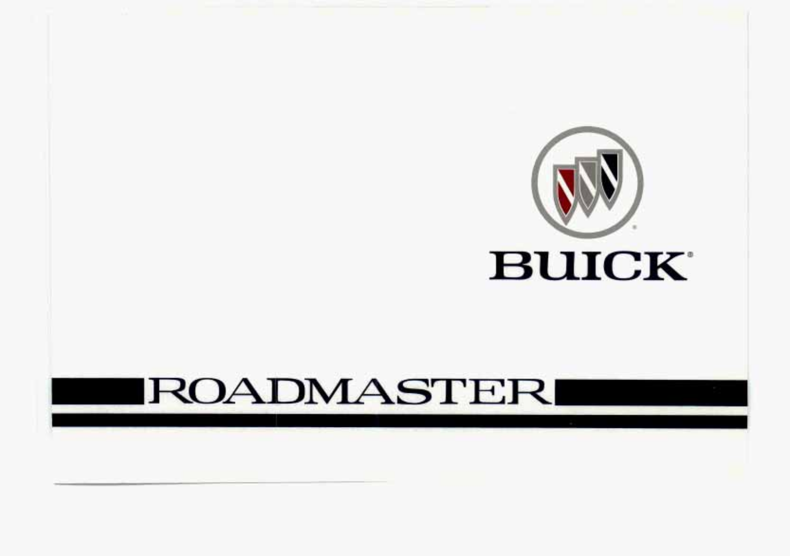 Buick ROADMASTER 1996 User Manual