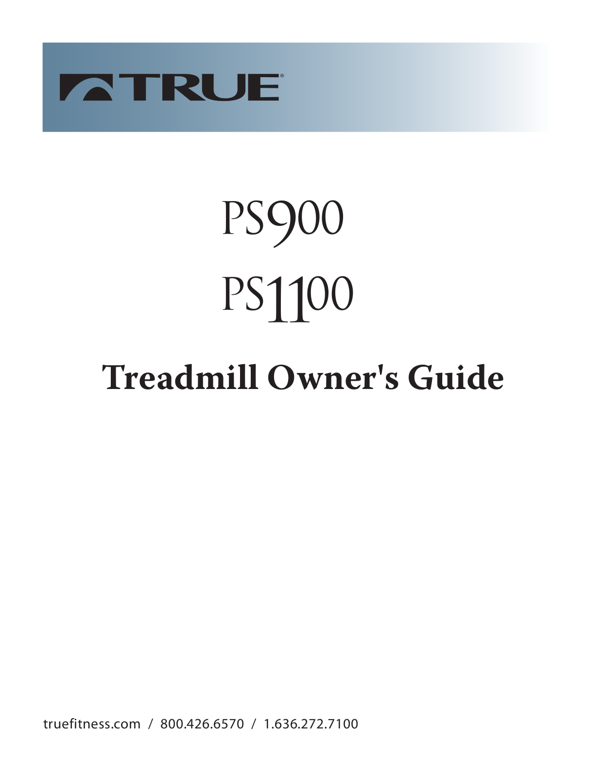 True Fitness PS1100 User Manual