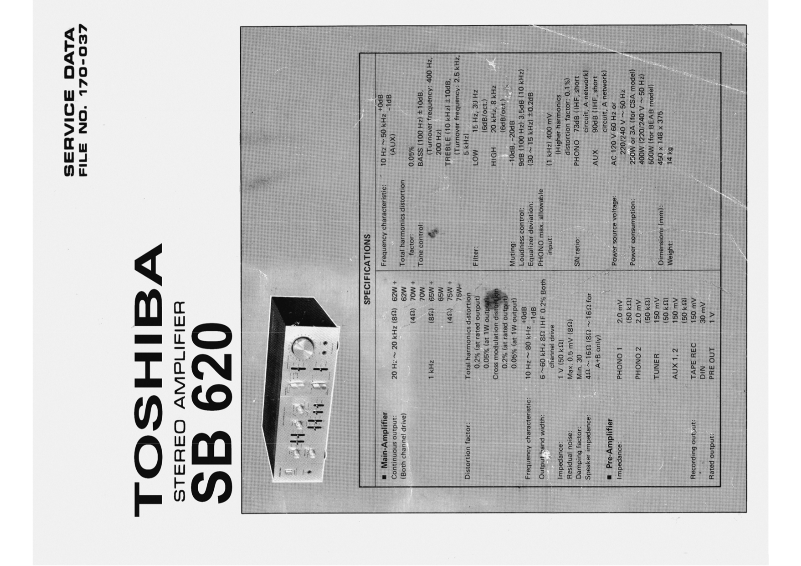 Toshiba SB-620 Service Manual