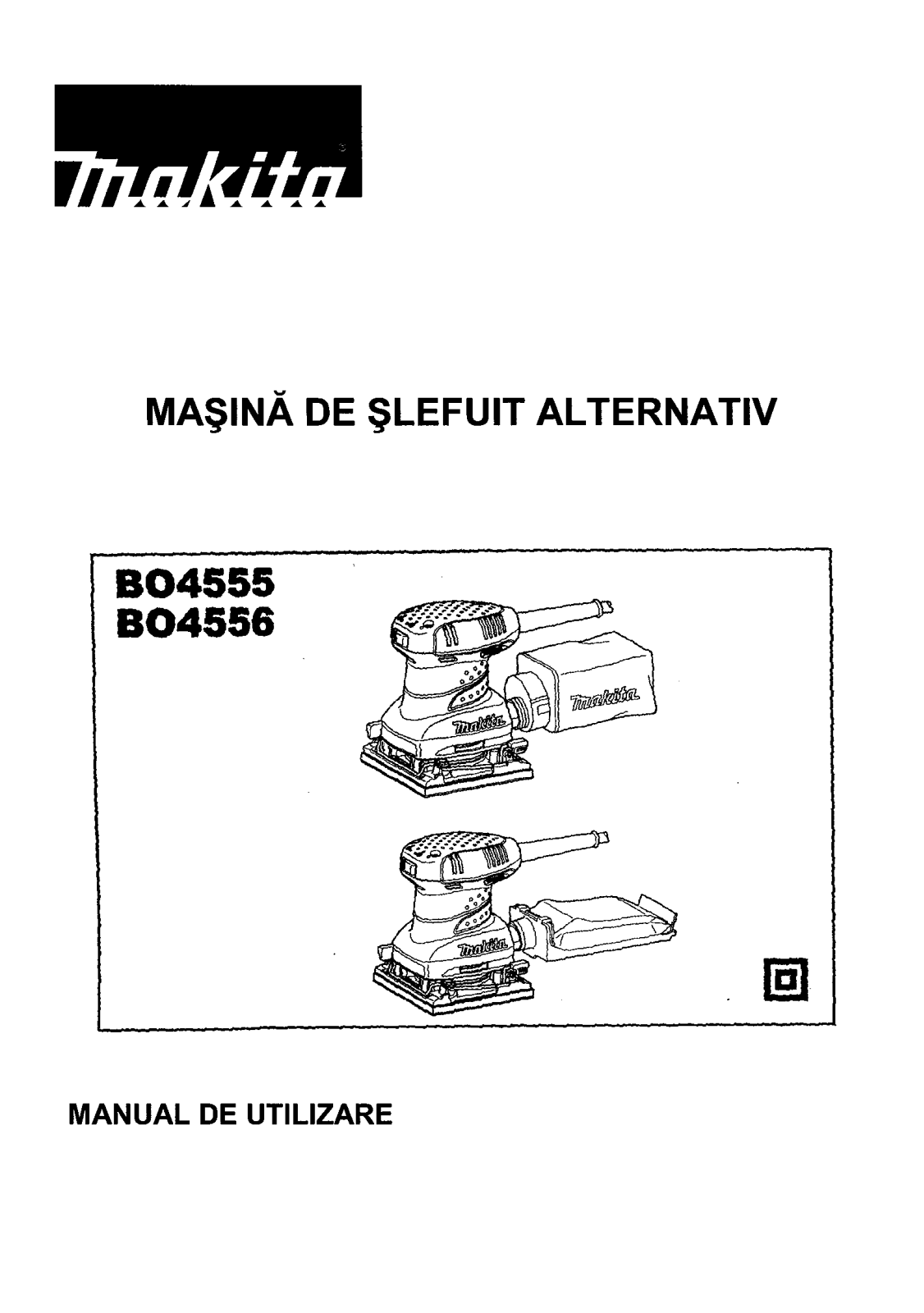 Makita BO4556, BO4555 User Manual