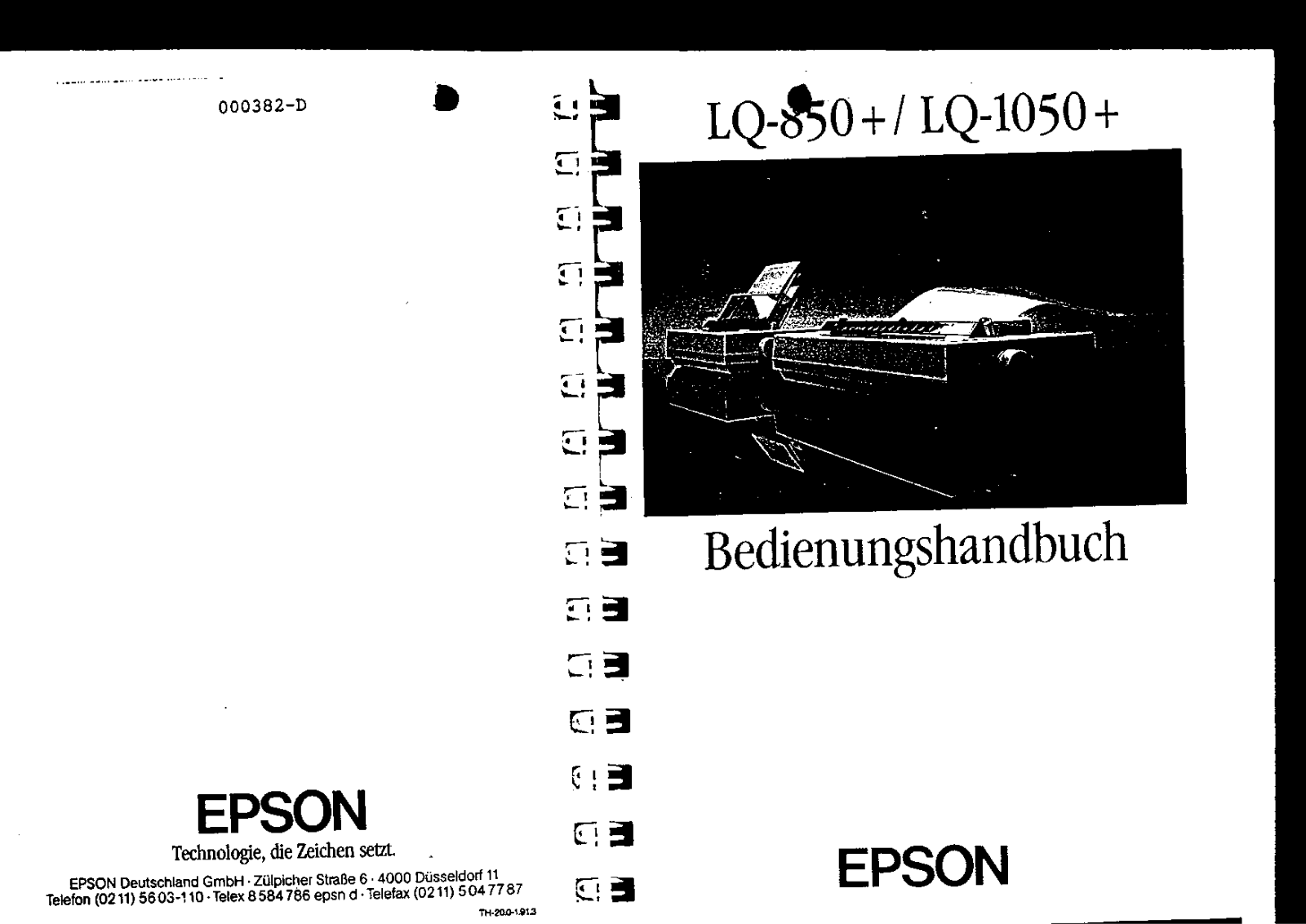 Epson LQ-1050+, LQ-850+ User Manual