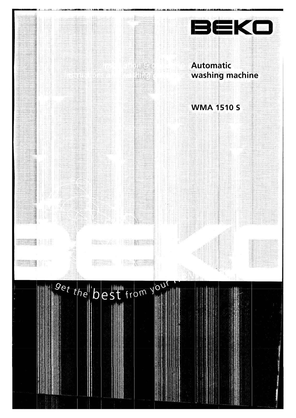 Beko WMA1510 User Manual