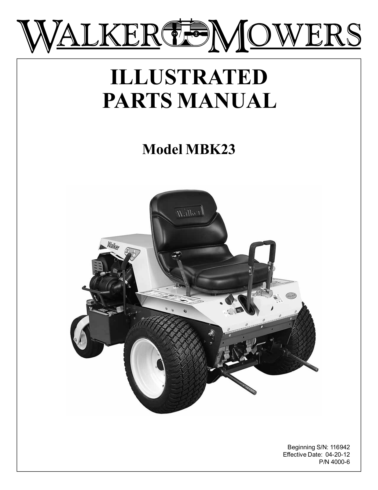 Walker MBK23 User Manual