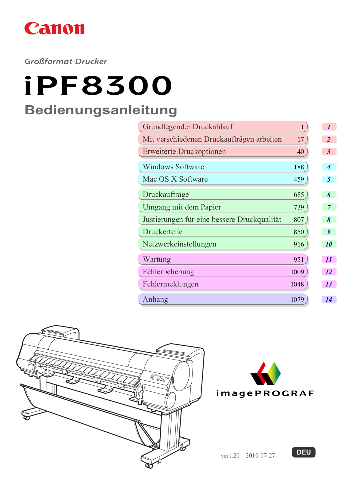 Canon IMAGEPROGRAF IPF8300 User Manual