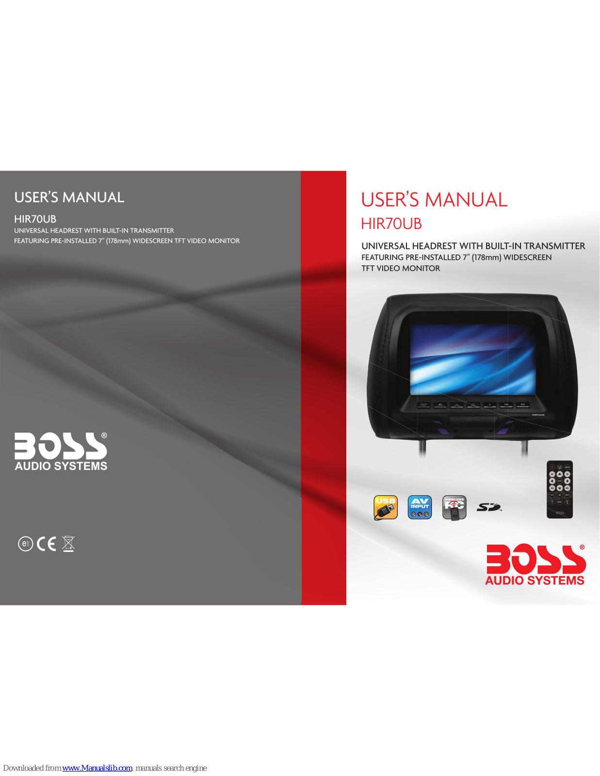 Boss Audio Systems HIR70UB User Manual
