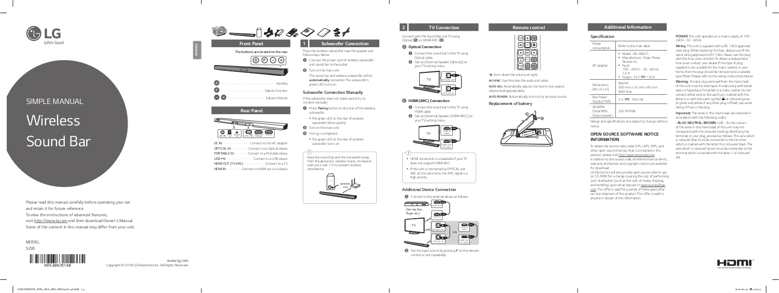 LG SJ5B User Guide