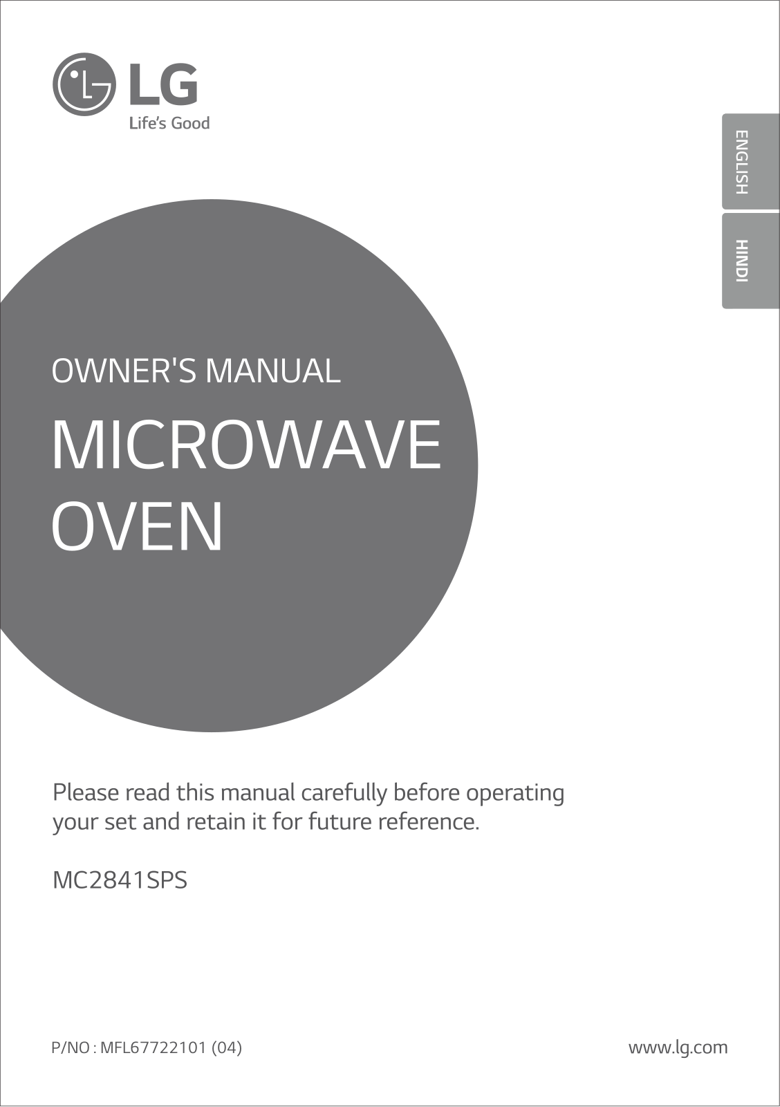 LG MC2841SPS Owner’s Manual