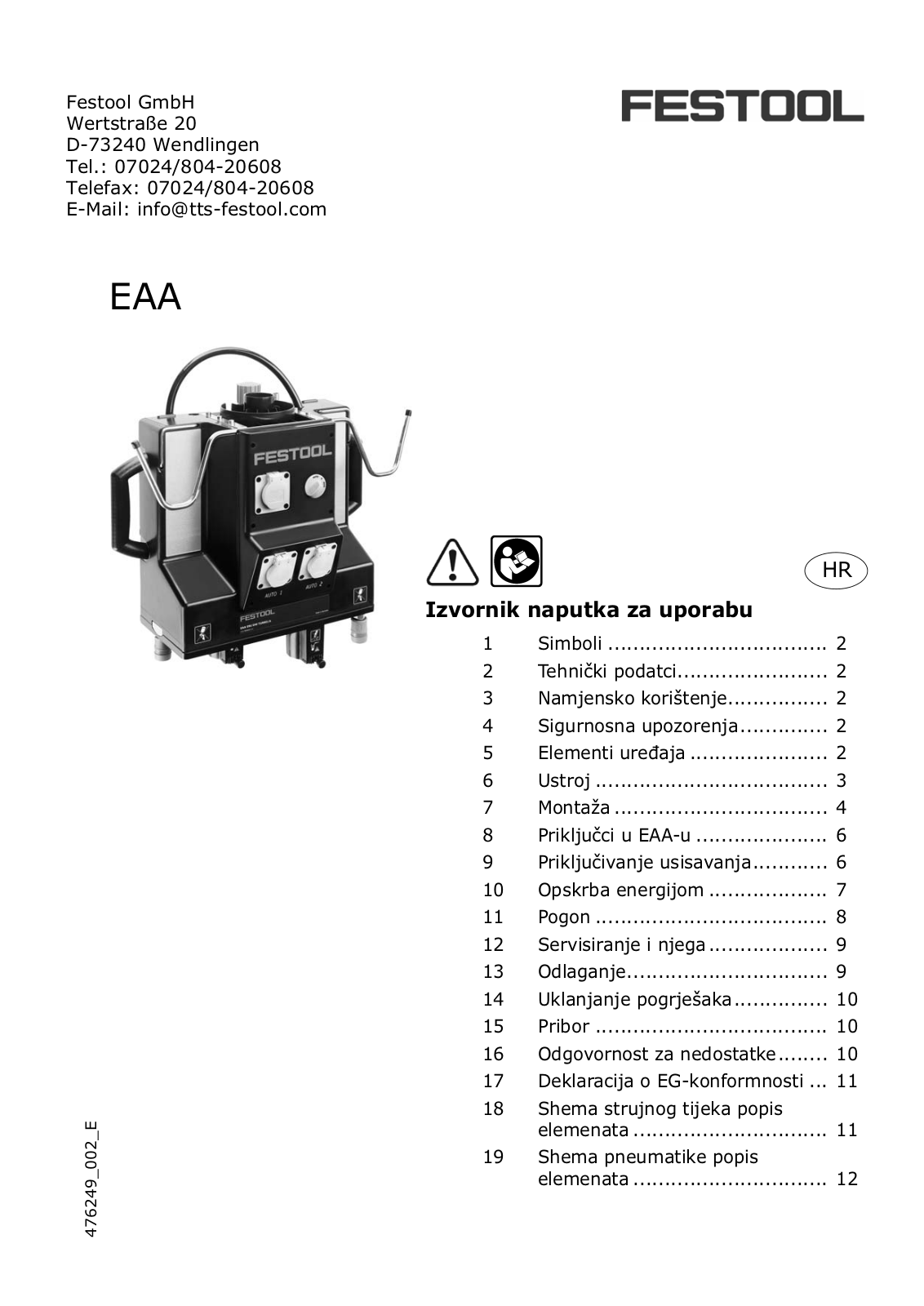 Festool EAA User Manual