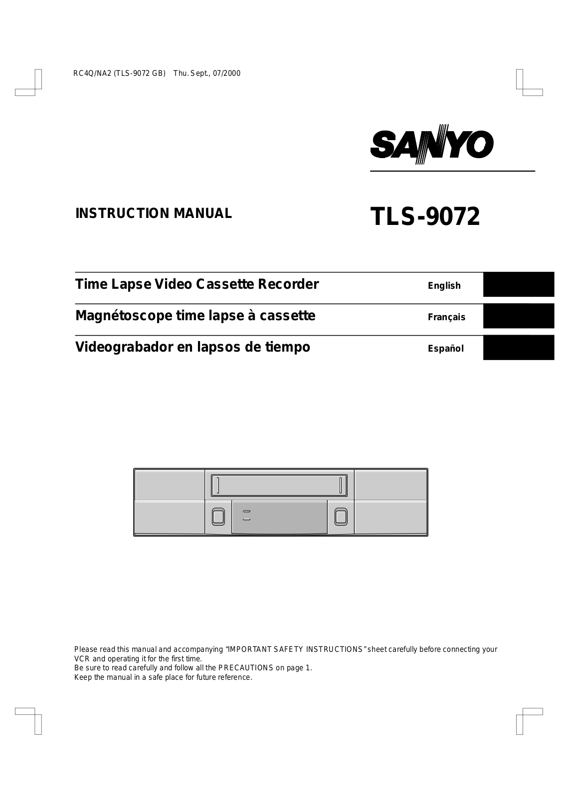 Sanyo TLS-9072 User Manual 2