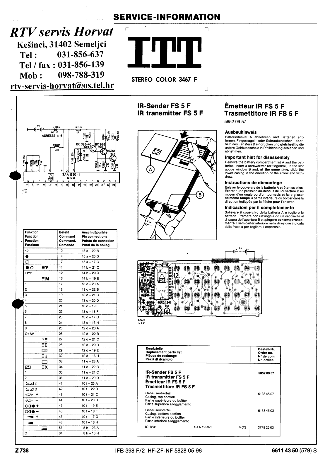 ITT 3467F Schematic