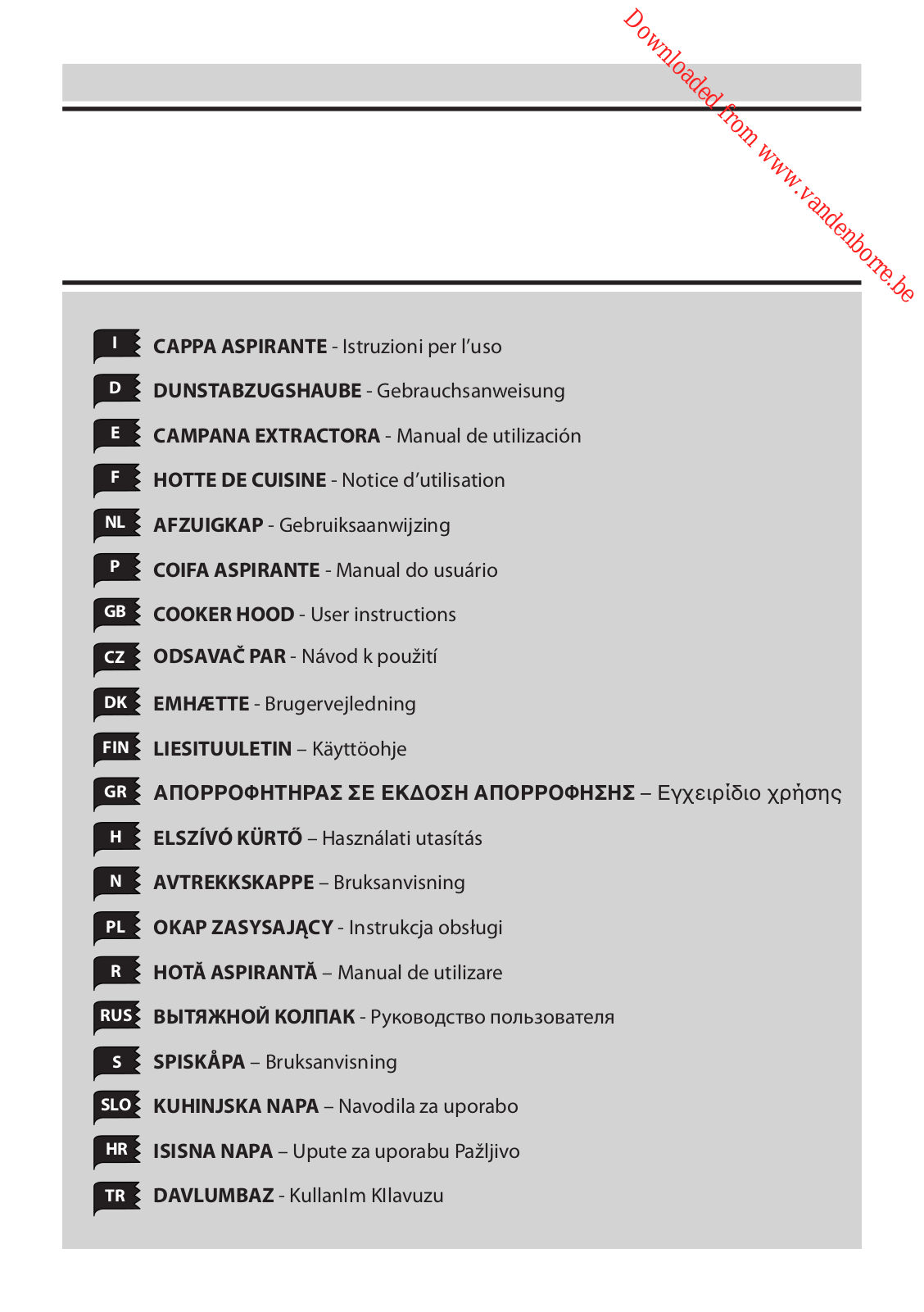 CANDY CBT 6324 X User Manual